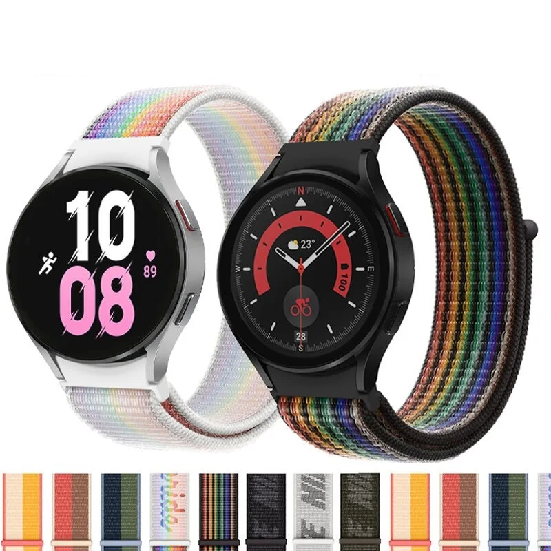 Sport Nylon loop Bracelet For Samsung Galaxy Watch 4 Classic 42/46mm Magnetic Loop Strap Samsung Galaxy Watch 4 44/40mm
