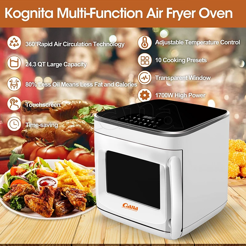 QANA Smart WIFI APP Silver Crest Steam Air Oven Digital Fryer air fryer custom oil free deep fryer oven friggitrice ad aria
