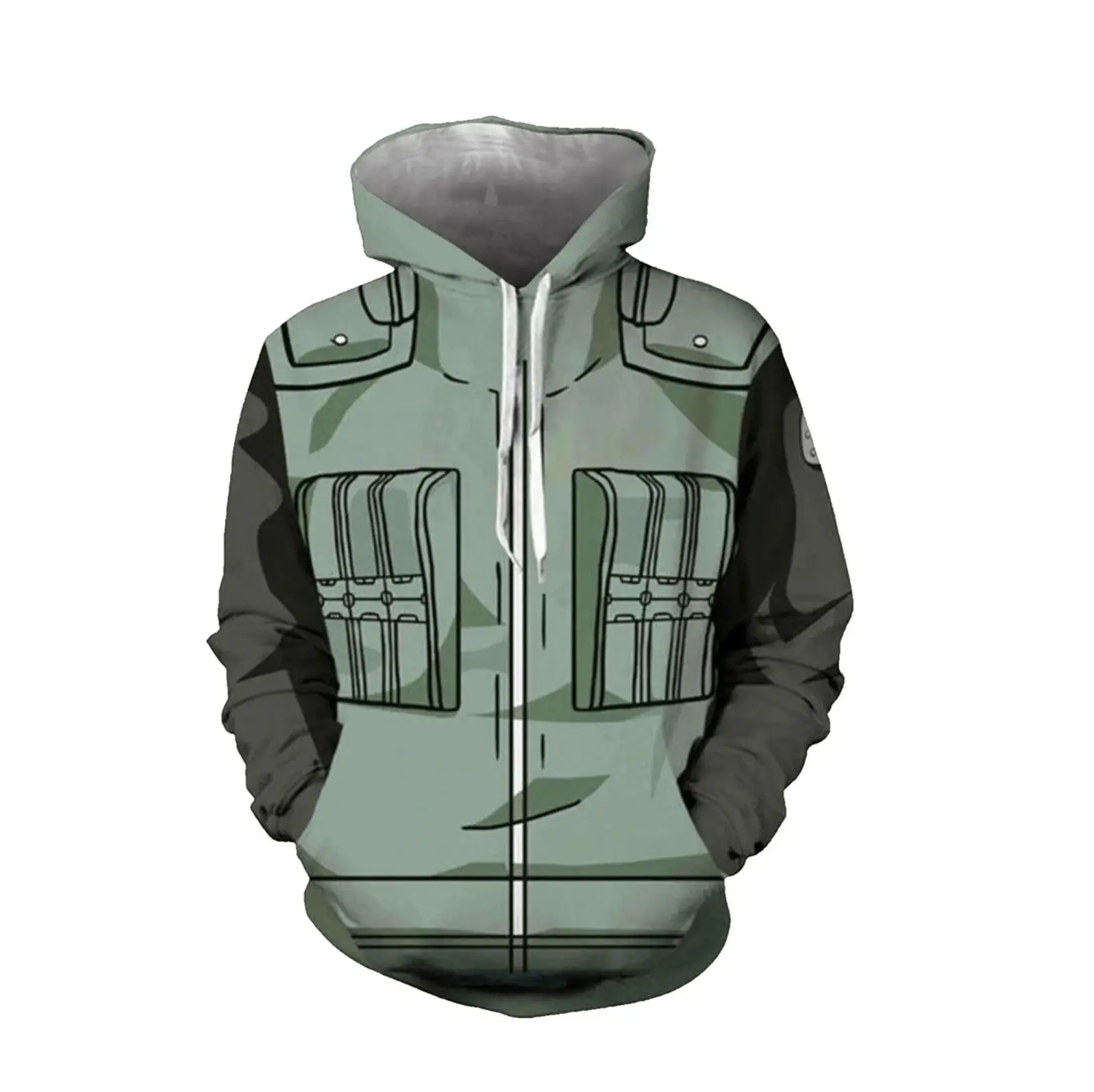 5XL Hot Sale 3D Digital Print Hooded Anime Costumes Long Sleeve Pullover Streetwear Loose Zipper Cosplay Peripheral Hoodies