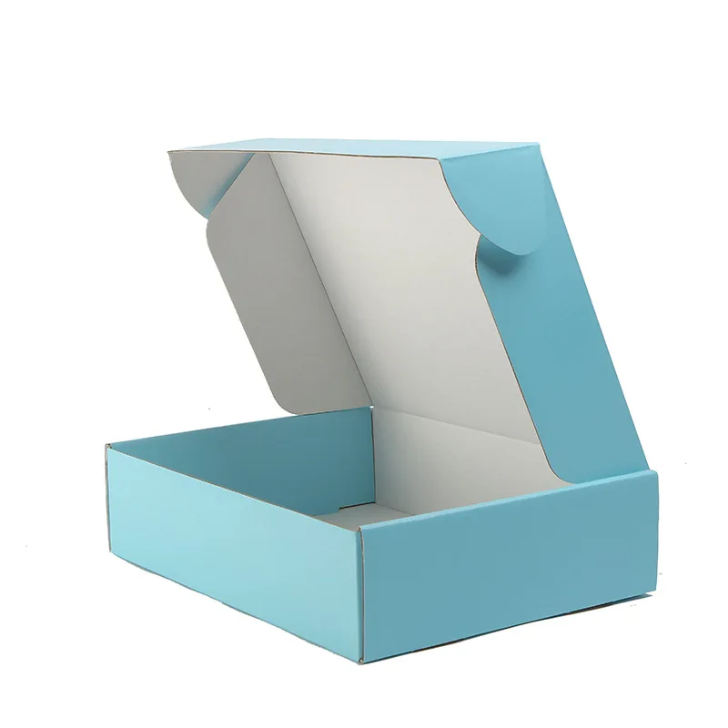 Printing Flat Pack Folding Kraft Packaging Corrugated Custom Die Cut Mail Shipping Box With Logo