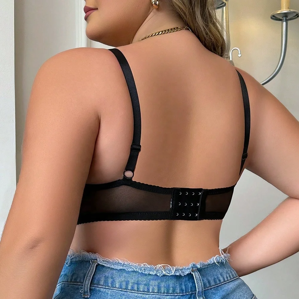 High Quality Fancy Back Open Leopard Pattern Printed Breast Lift Bra For Women