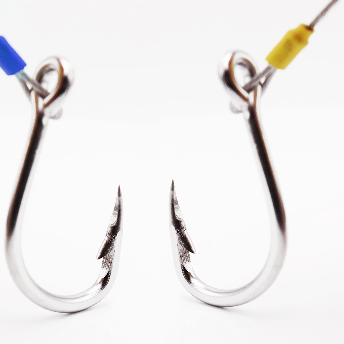 Seacrazy Super High Strength 49 Strands Strong Stainless Steel Wire Stinger Double Assist Hook 4/0~8/0
