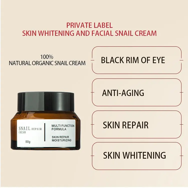 
Private label Skin care Anti Aging Moisturizing Snail White Cream 