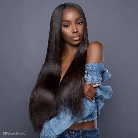 Nature Here Wigs For Black Women 100% Virgin Remy Bone Silky Straight Shiny Human Hair Lace Wig