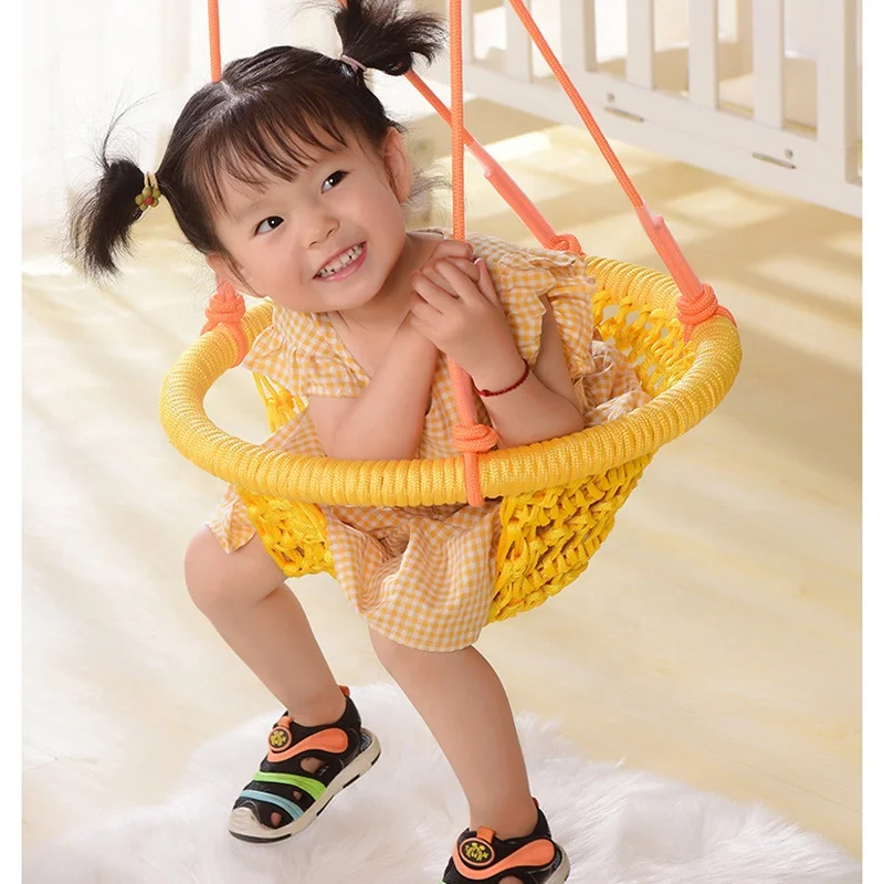 outdoor picnic toys swing kit children indoor soft rope knitting sensory swing chair for toddlers