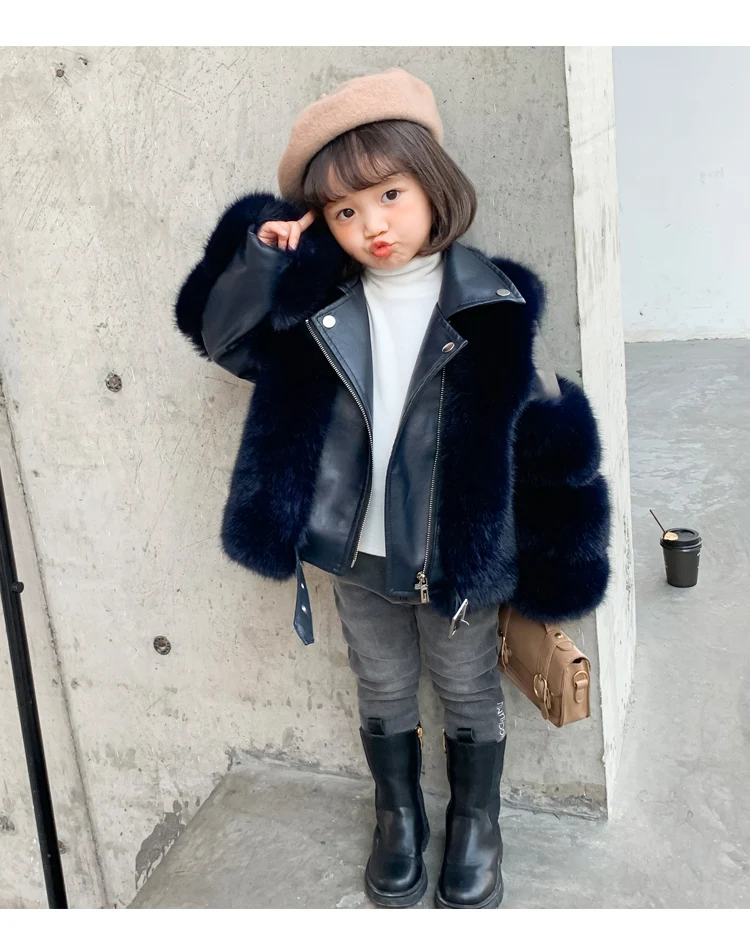 
Children Coat Girl Winter Warm Clothes Kids Baby Girls Winter Faux Fur Coat Jacket Thick Outwear Clothes 