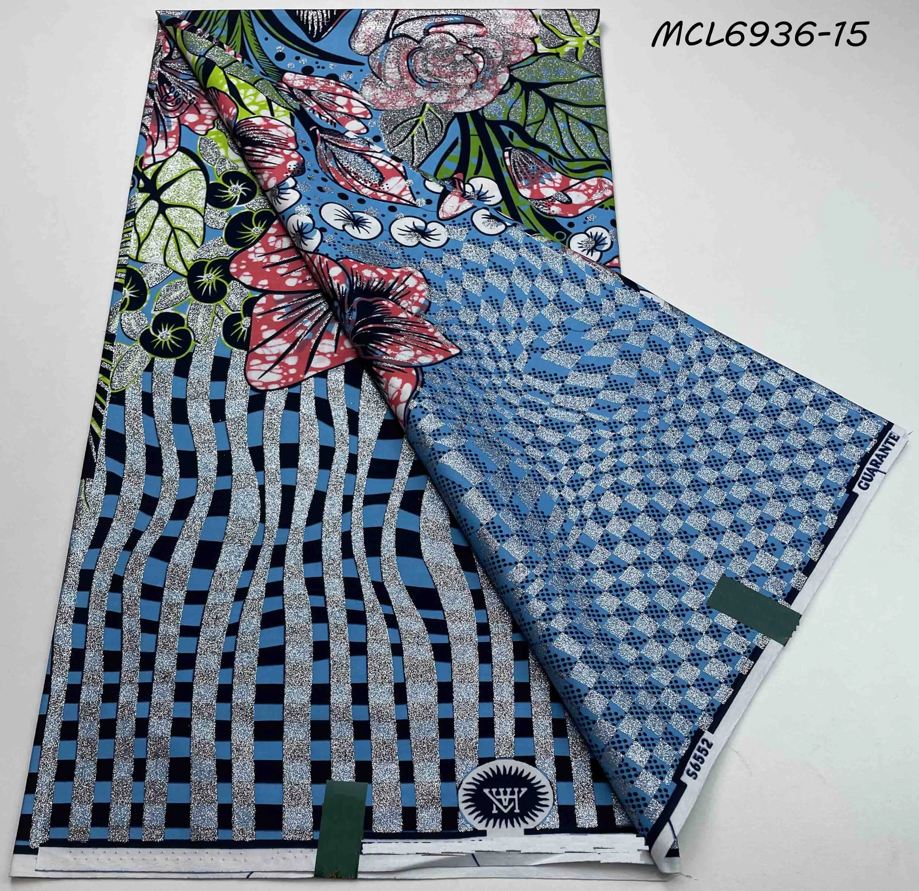 High Quality 100% Cotton Super Ankara Fabric African New Grand glitter Wax Holland in China