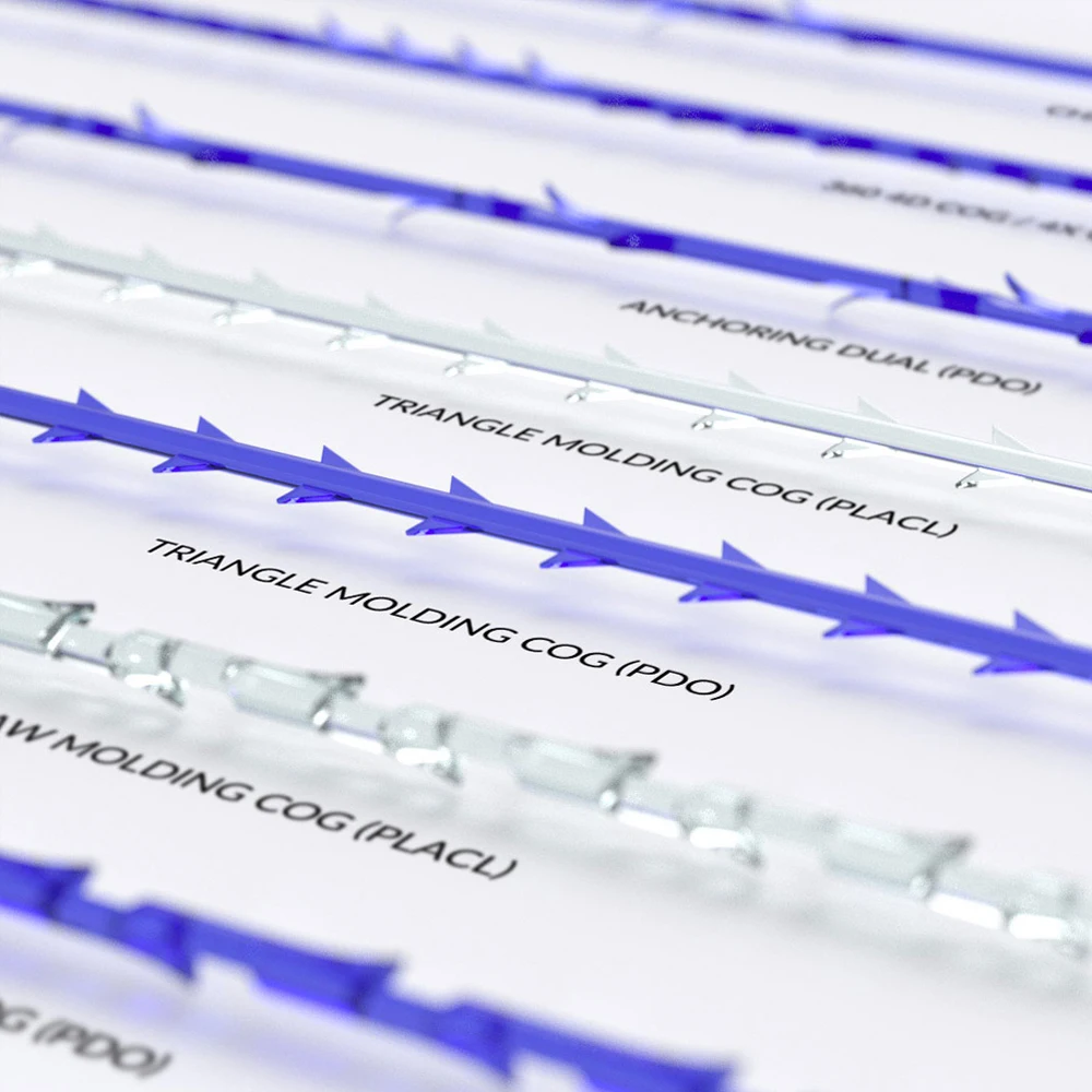 Non-Surgery Absorbable 19G 100mm Blunt W Needle Face Lifting Fishbone Molding Cog Pdo Thread