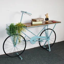 creative display rack flower stand bar shop window floor decoration rack Bicycle Table Decoration
