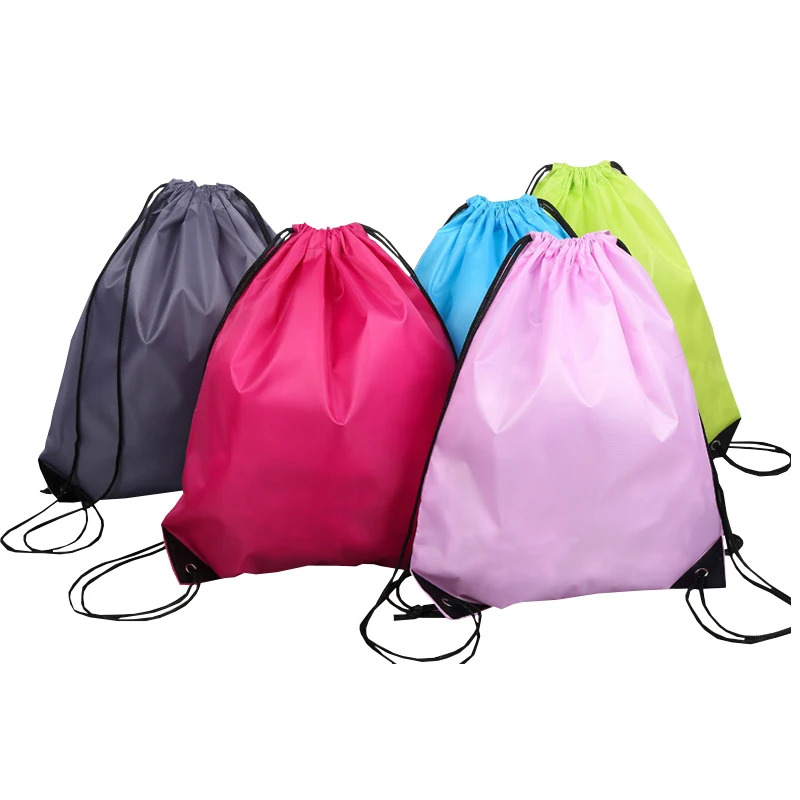 Factory Custom Promotional Sports Backpack Bag 210D Polyester Draw String Bag Packing Printing Drawstring Bag
