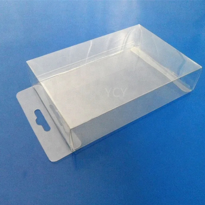Customize transparent pet clear plastic folding boxes for cell phone accessories