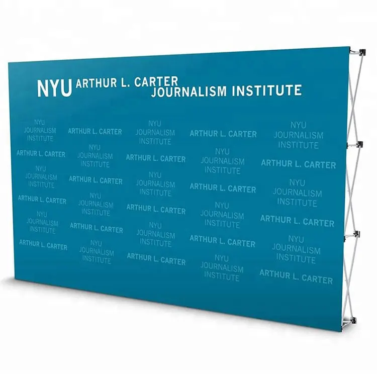 Durable Media Banner Display Frame Pop Up Tension Large Trade Show Display Stand Backdrop Pop Up Banner