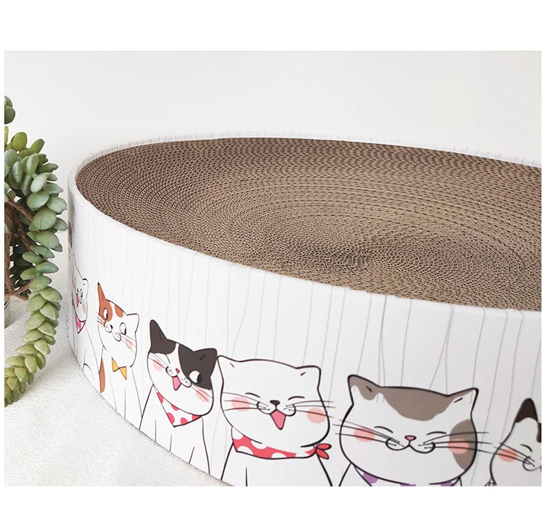 Round corrugated cat scratching board simple disc bowl-shaped cat claw board round cake bowl-shaped cat bed