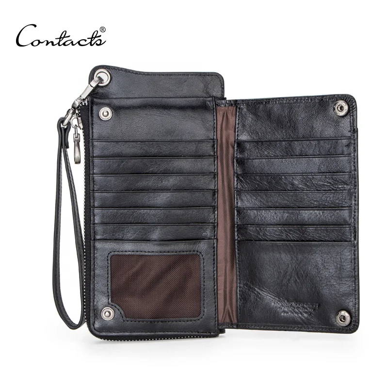 Wholesale drop ship cowhide leather outside cell phone pocket rfid blocking handle purses
