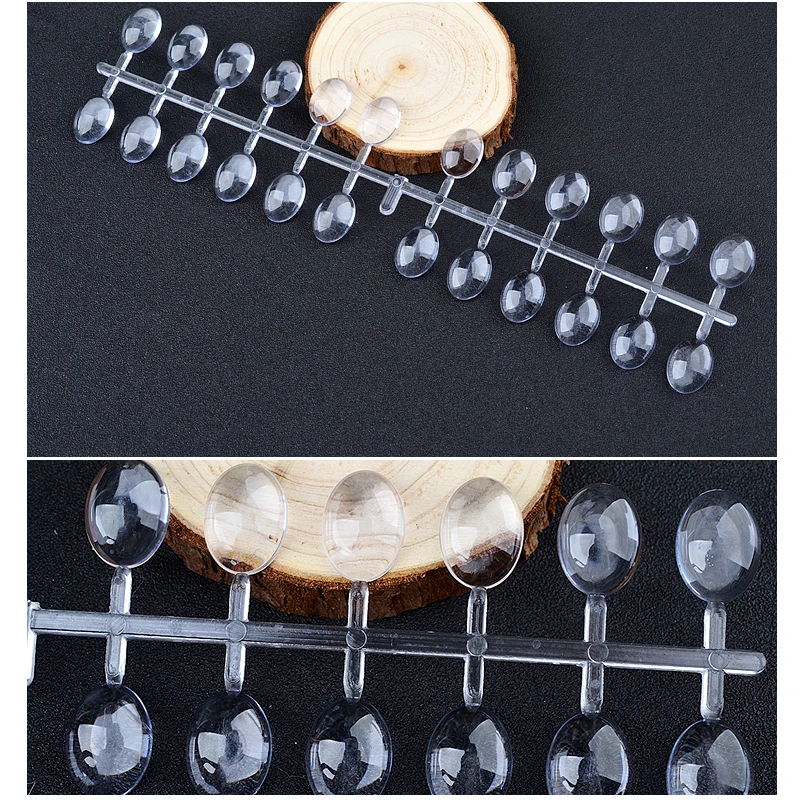 48 pcs  Full Cover White Clear Natural Almond Water Drop heart oval shape Acrylic False Nail Tips Janpan