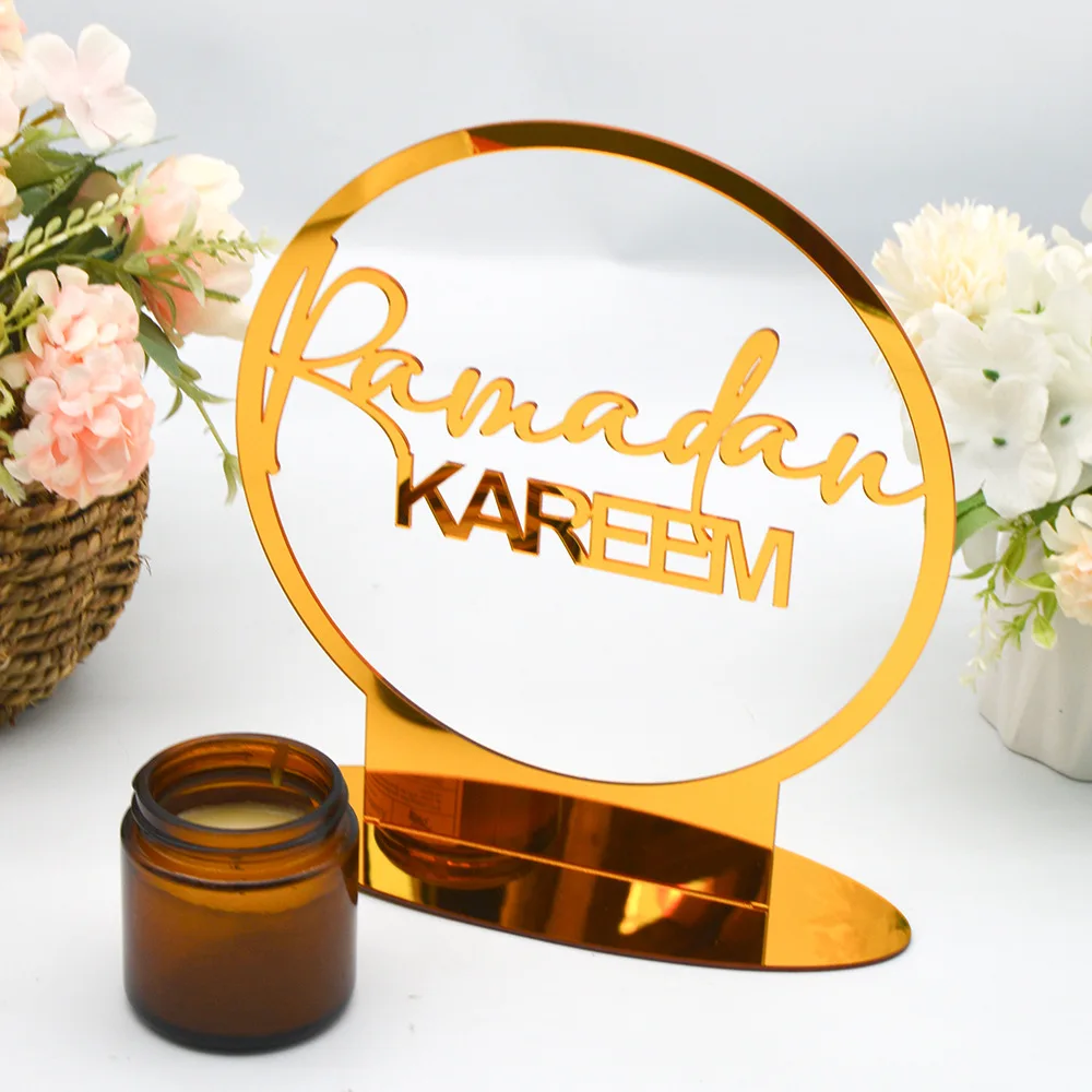 Creative Muslim Festival Acrylic Mirror Decorative 3D Light islamic art Home Decoration