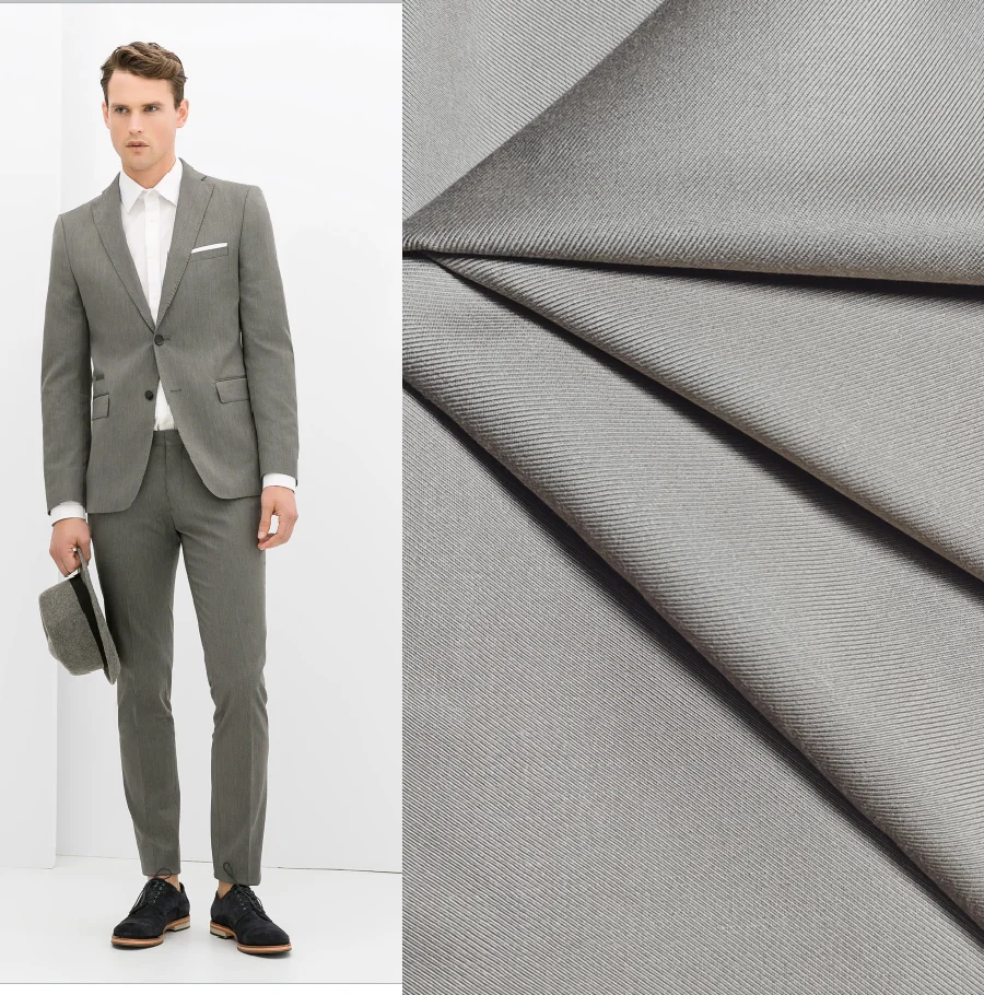 Hot-sale  Tr Suiting Fabric Men Tr Suit Fabric Polyester Rayon Twill And Twill Suiting Fabric For Suits And Trousers