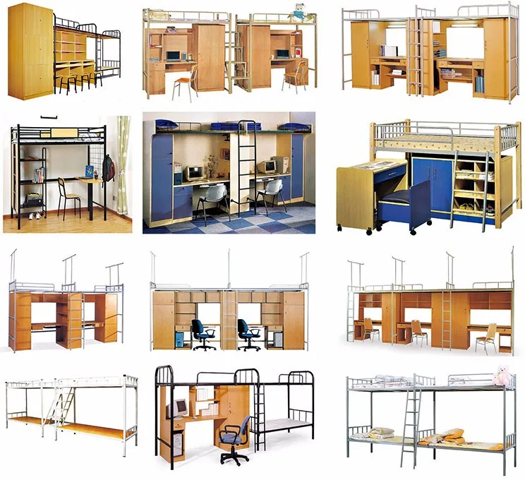 Hot selling school bed metal loft children bed for dormitory and bedroom