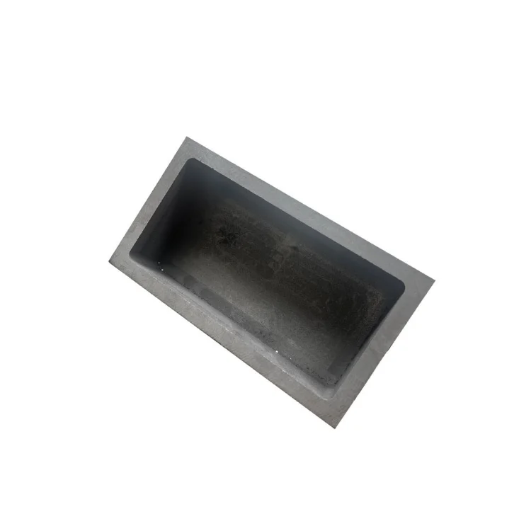 High-Temperature Resistance Silver Cast Graphite Box Metal Smelting Jewelry Tools with Durable Graphite