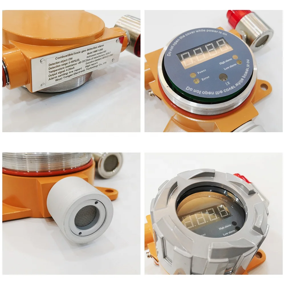 Explosion-proof industrial gas detector lpg gas detector sensor Fixed Methane natur gas leakage alarm detector