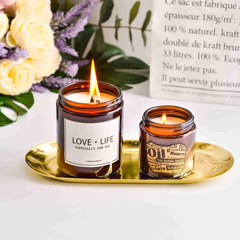 
Jar Candle In Glass Luxury Customized Custom Flower Handmade Oem Box Art Logo Packaging soy wax 