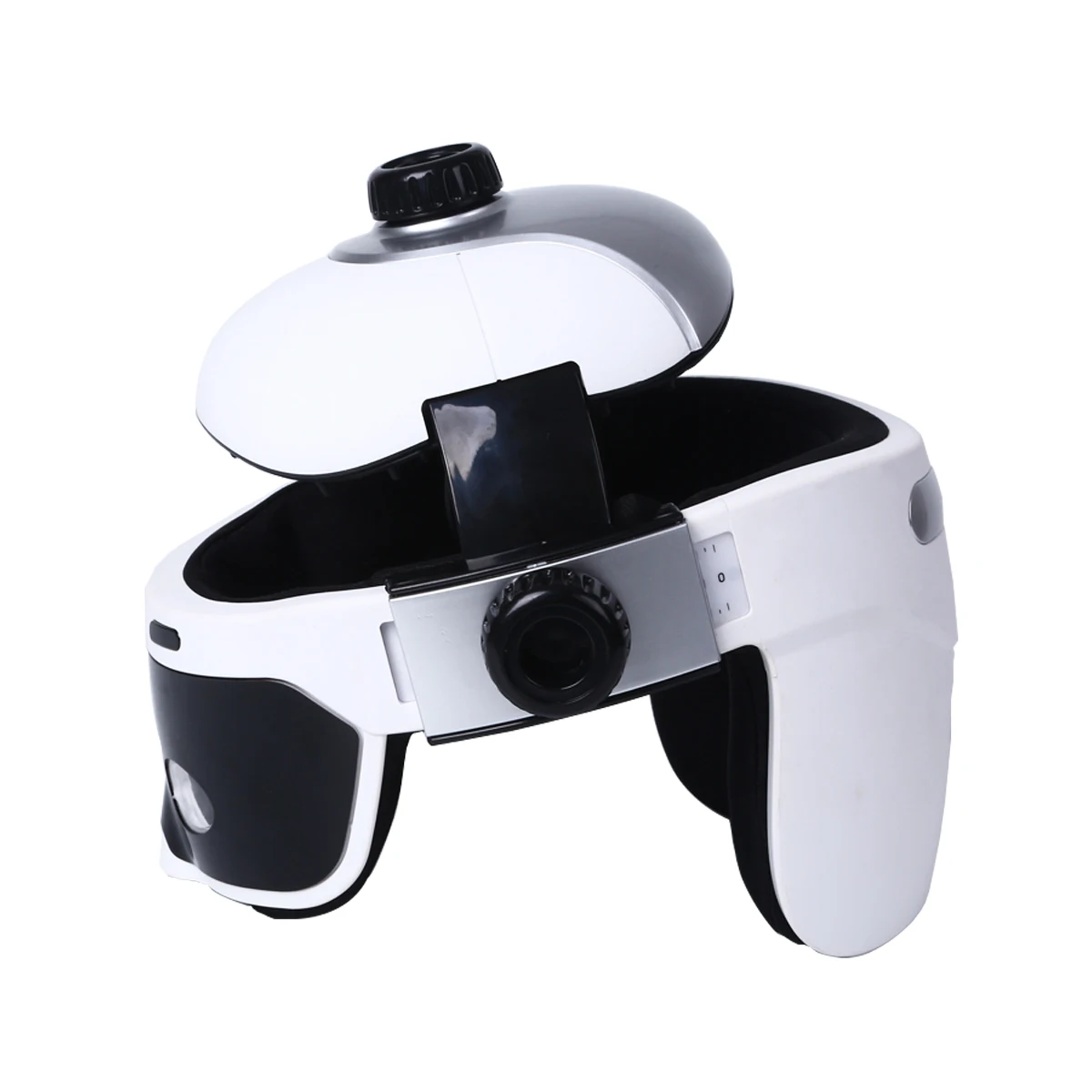 
Vibrating massage deep in the brain to relax head massager helmet 6 automatic modes and Manual mode 