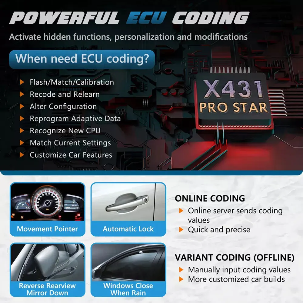 New Launch X431 PRO STAR Bidirectional Diagnostic Scanner Supports CAN FD DoIP  ECU Coding Update of X431 V and Pro Elite