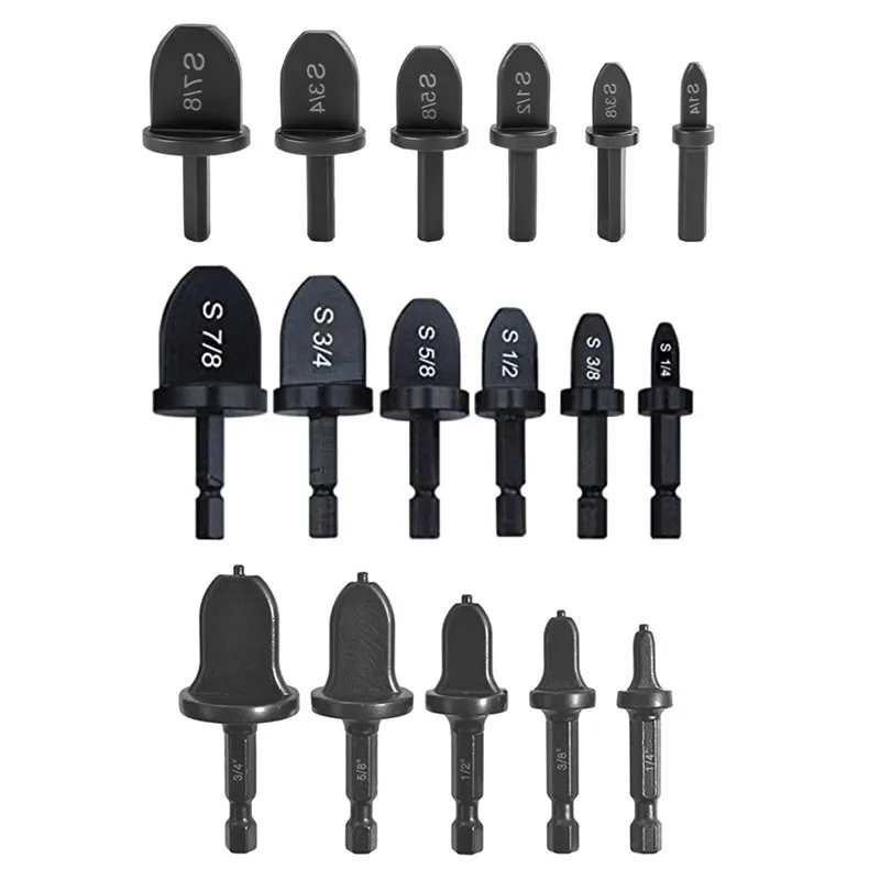 Swaging Tool Drill Bit Set Imperial Tube Pipe Expander Support for Air Conditioner Flaring Reamer