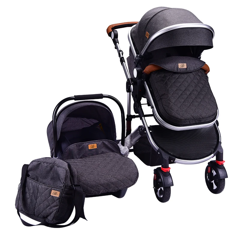 
Stroller can sit and lie on the high view of the newborn two-way sleep basket bed 