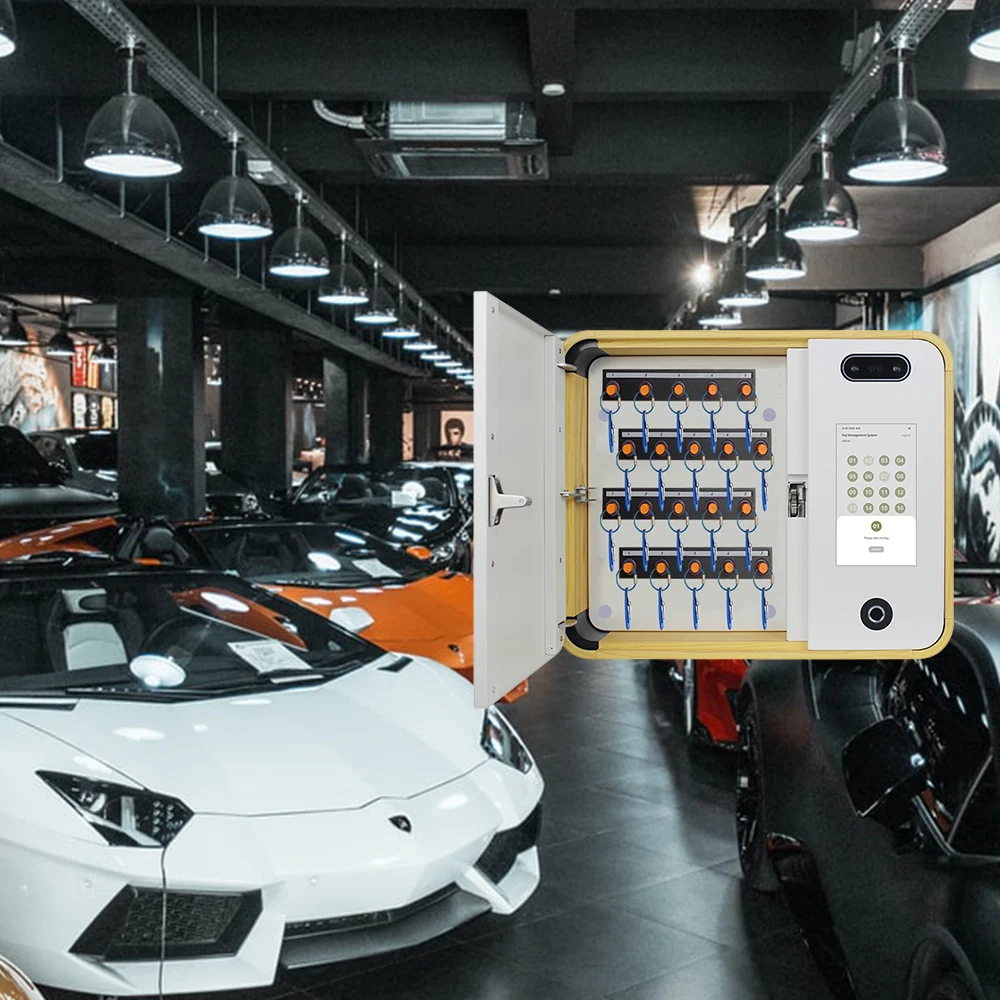High Security Car Key Cabinet Safety Realtor Key Lock Box Safe Intelligent Electronic Key Cabinet Management System