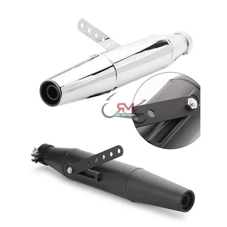 Motorcycle Retro Tail Exhaust Pipe Tube Muffler Silencer For Harley Cafe Racer Bobber Chopper Custom
