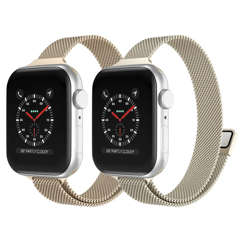 Metal Strap for IWatch Series 8 7 SE 6 5 4 Ultra Stainless Steel Chain Band for Apple watch Band 38mm 41mm 44 45mm Fashion Band