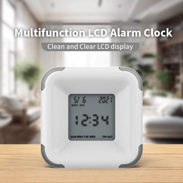 2024 High quantity Synchronized Digital Four Sided led smart alarm Clocks table tabletop clock for home