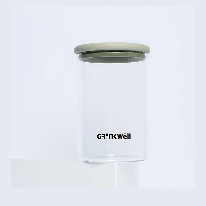 
Grink wholesale new 750ml food glass jar with silicone lid 