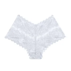 FINETOO Women Lace Boyshort Sexy Floral Panties S-XL Girls Low-Rise Underwear Ladies Comfortable Underpants Female Lingerie 2022