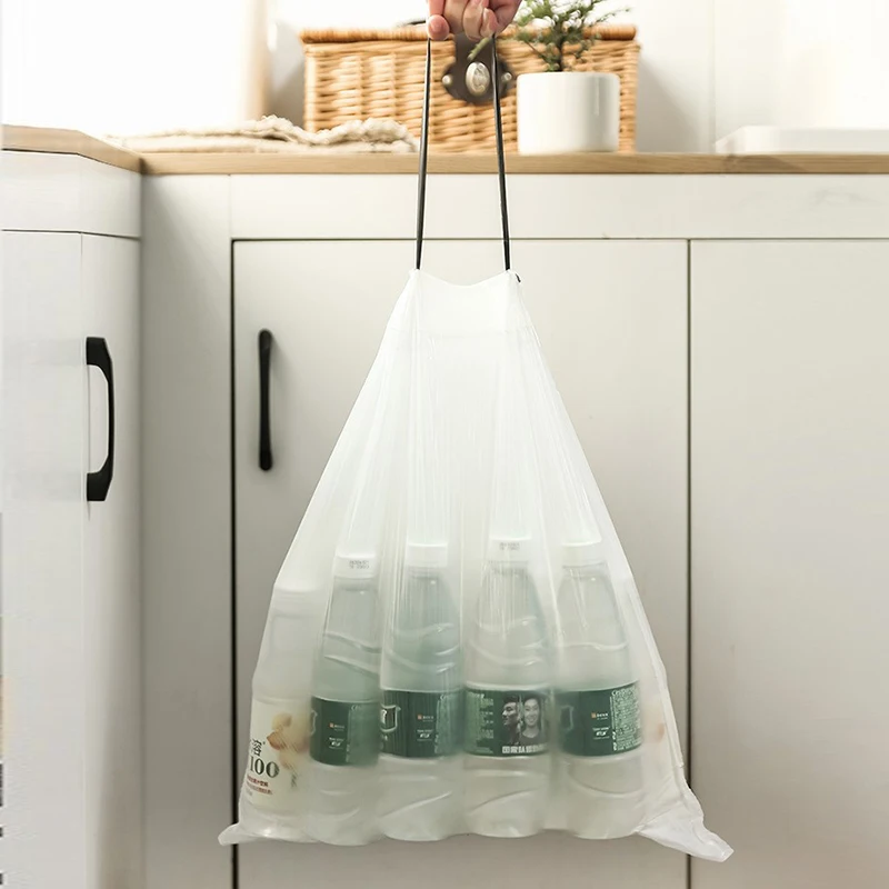Kitchen disposal drawstring garbage trash bag scented biodegradable compostable heavy duty wholesale garbage bag with drawstring