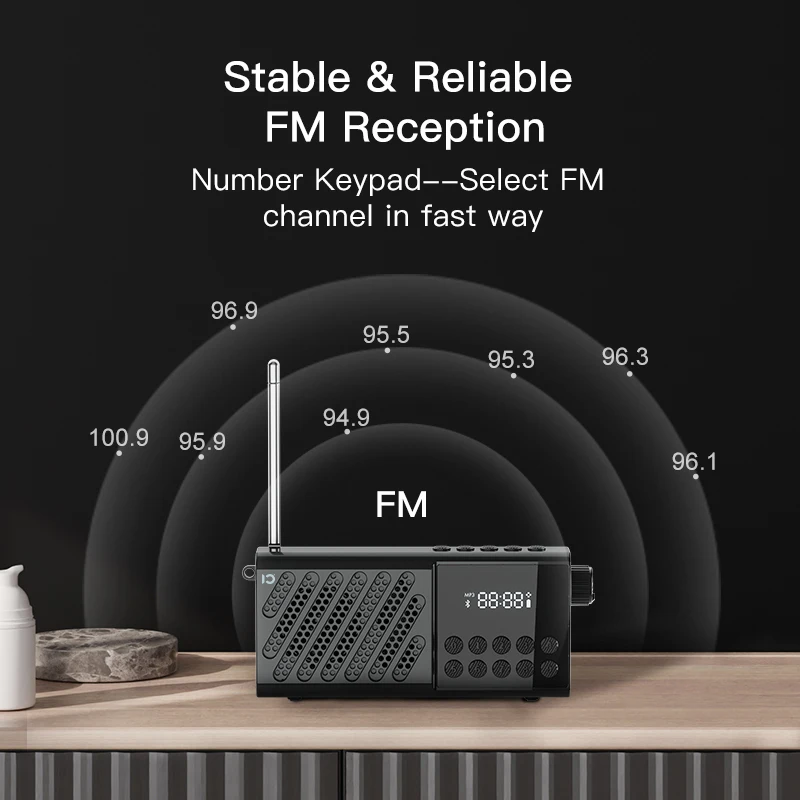 Wholesale Price Customized Logo Type-c Charging FM Radio Portable Wireless Bluetooth Speaker For Sale