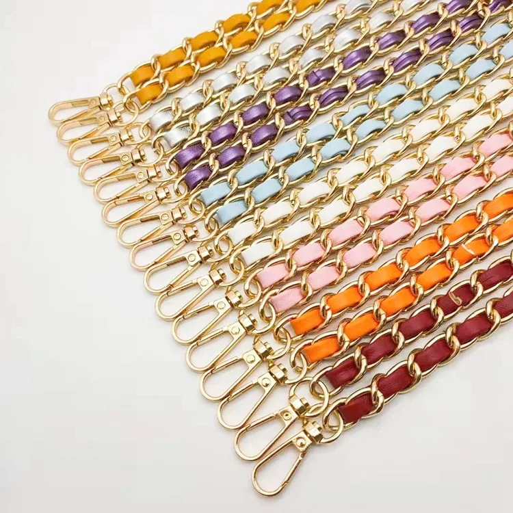 Аппаратные средства оптовая продажа металла Leather Rope Chain, на бретелях, модное 120 см сменными пользовательских сумка с цепочкой, плечевой ремень