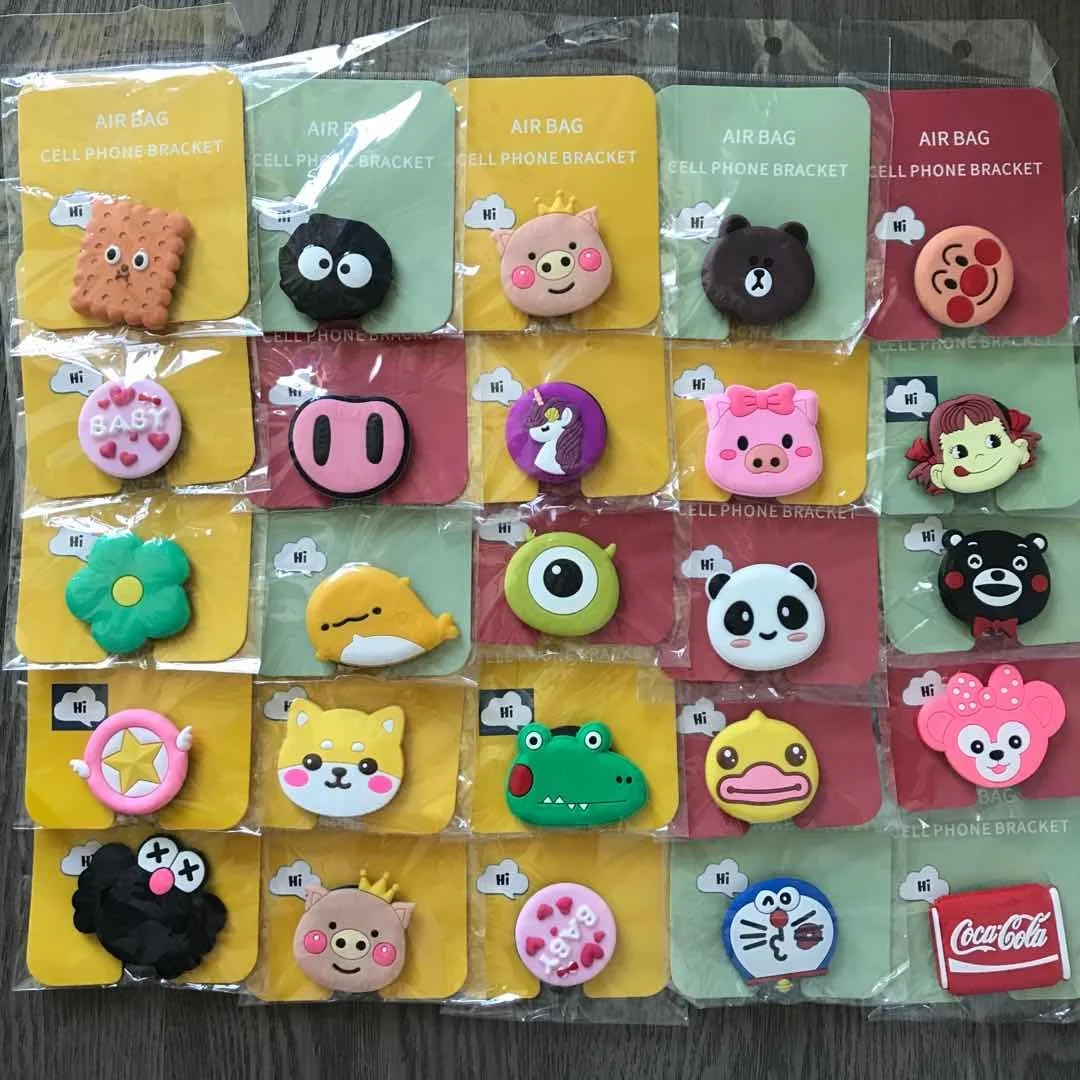
Factory cartoon soft cute mobile phone holder stand air cushion bracket accessories 