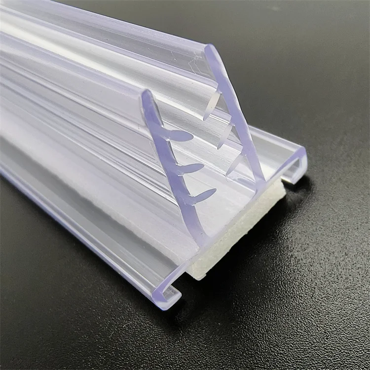 Supermarket shelves plastic label holders pvc display data price tag label strip holder