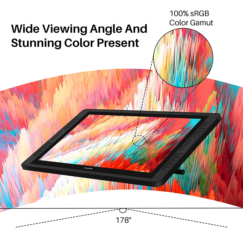 Huion Kamvas pro 22 2019 battery-free electromagnetic tilt function pen display