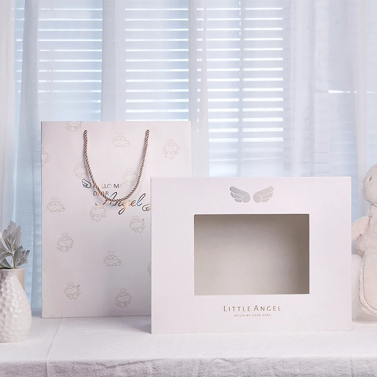 Custom Eco Friendly Cardboard Paper Matte White   Large Size Logo Ribbon Magnetic for Dress Gift Box Packaging Paper