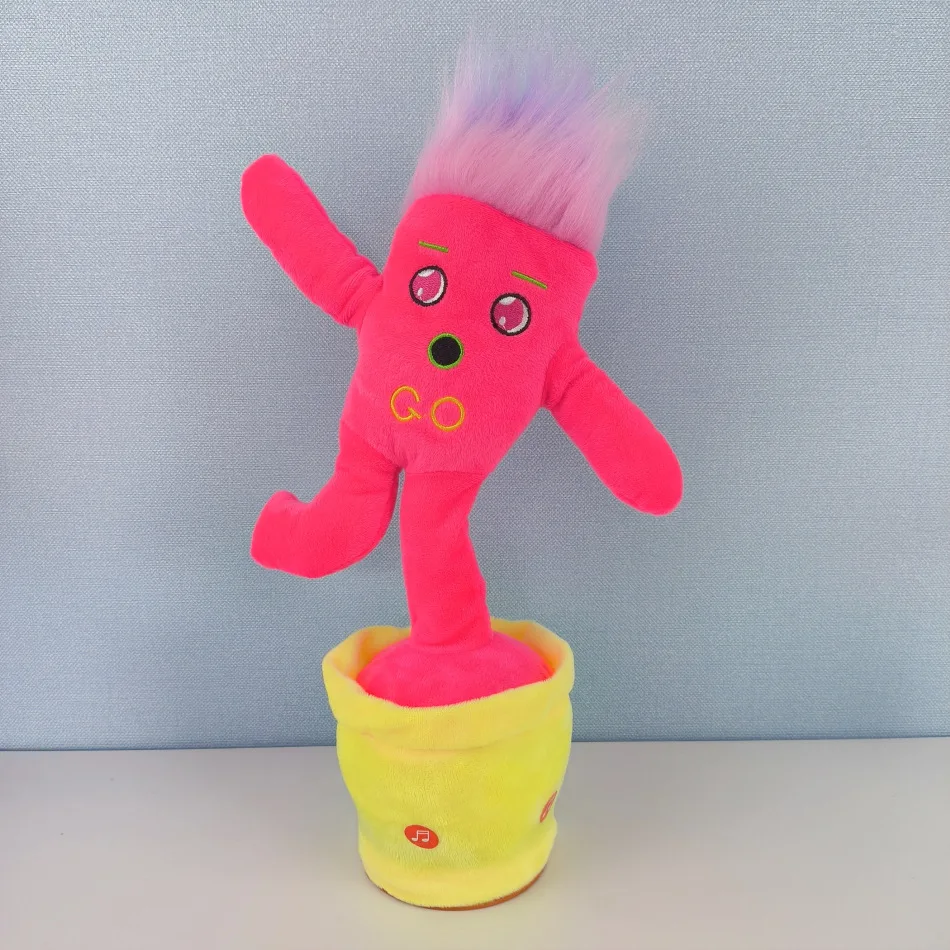 Fast Shipping BSCI Custom Plush Cactus Toy Dancing and Singing Electronic Rechargeable Repeat Talking Soft Stuffed Toys for Kids