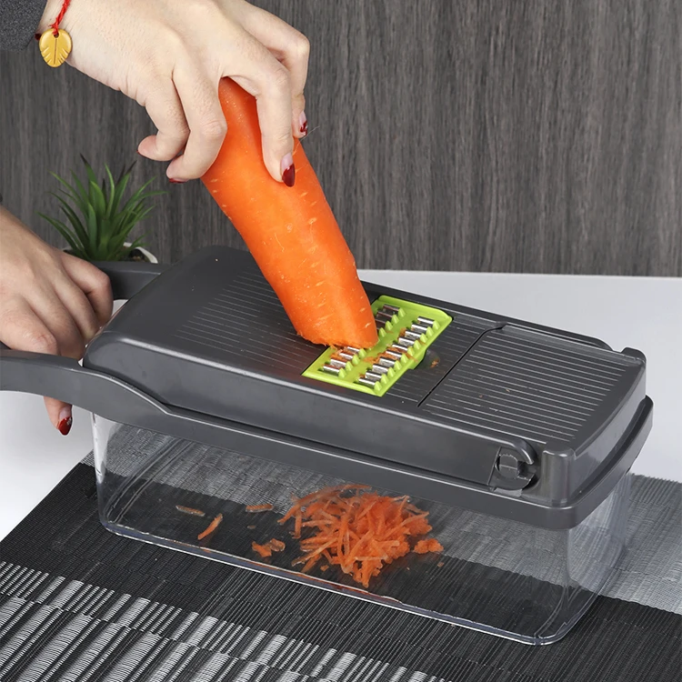 Fashion Home Kitchen Multifunctional ABS Stainless Steel Slicer Vegetable Cutter Manual Vegetable Chopper