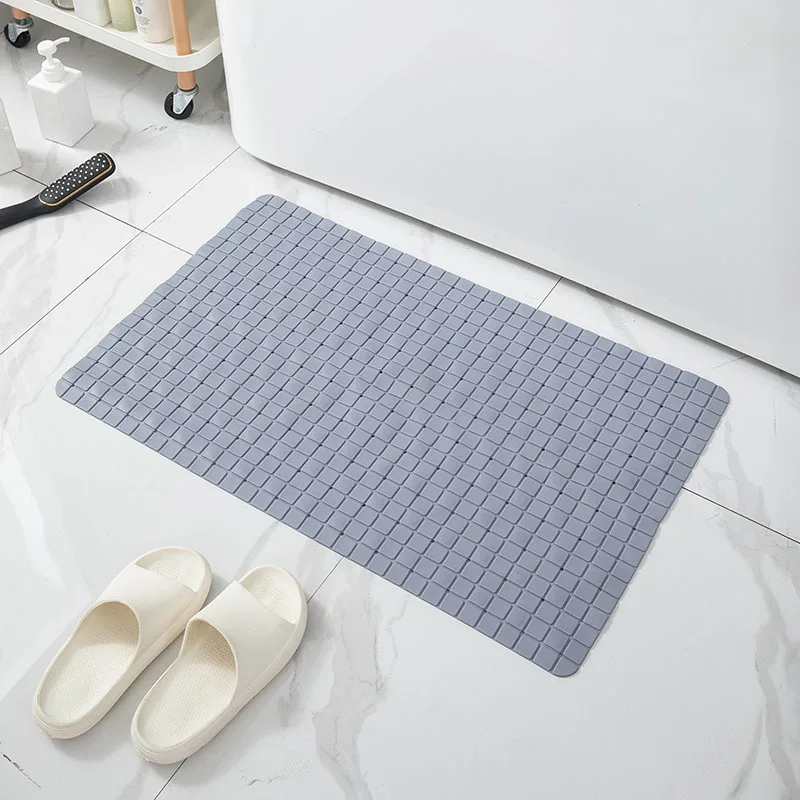 Bath Tub Mat Soft Rubber Textured Bathroom Bathmat Shower Bath Mat With Strong Suction Cups