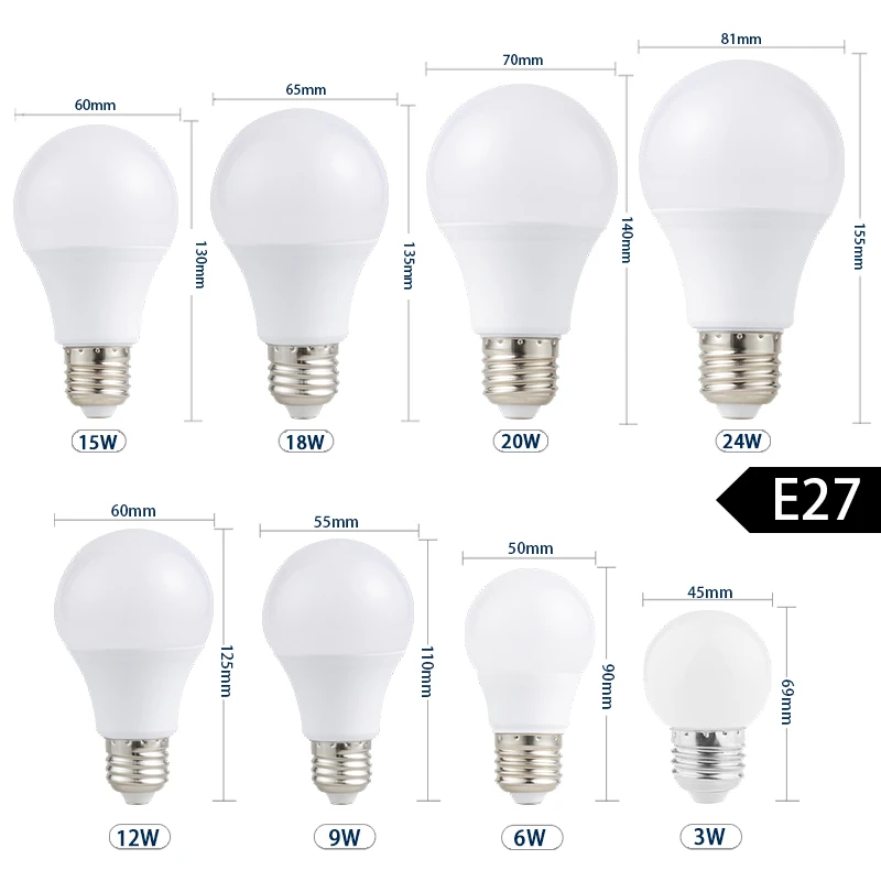 Светодиодный E14 светодиодные лампы E27 СВЕТОДИОДНАЯ Лампа 220V 230V 240V 3 Вт 6 9 12 15 18 20 24 лампада LED