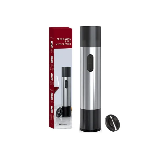 Custom Bar KTV Party Accessories Opening Tool Automatic Magnetic Beer & Wine 2 in 1 Type C Electric Wine Bottle Opener