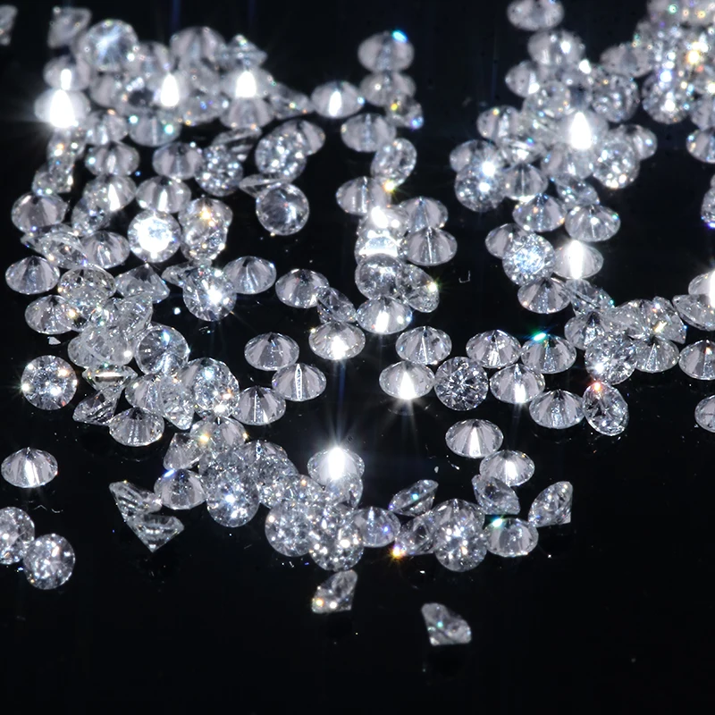 CVD/HPHT Synthetic Diamonds 0.8mm to 3.0mm VVS Clarity DEF Color Round Brilliant Cut Small Size Loose lab grown diamond