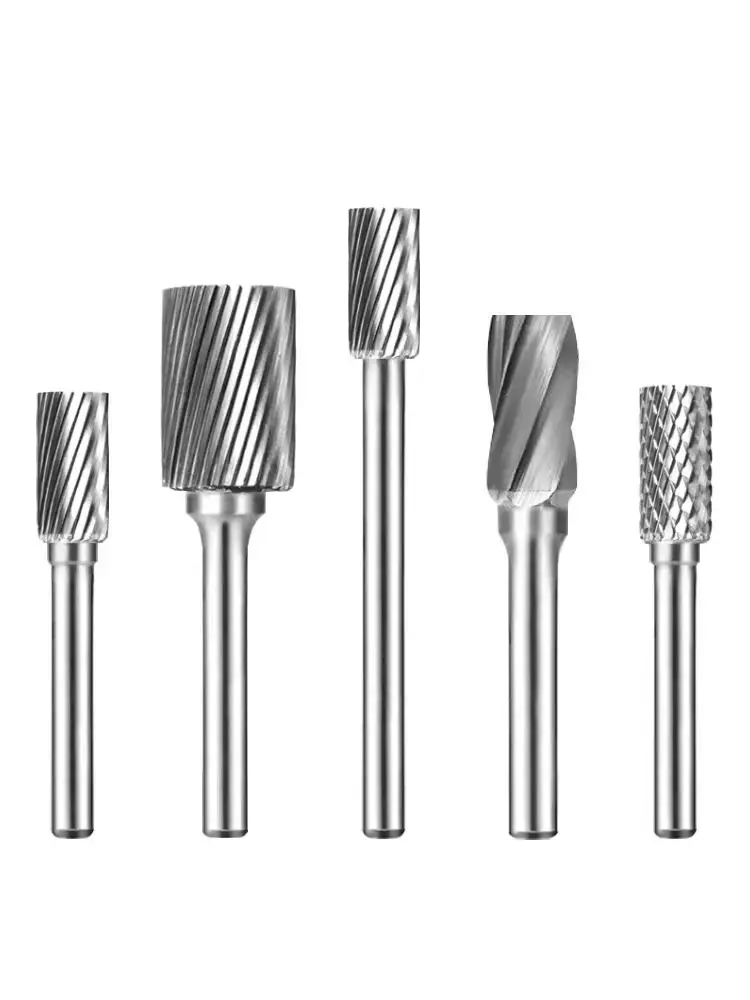 Hard alloy rotary file grinding head electric filing tool for grinding drill bits and expanding holes
