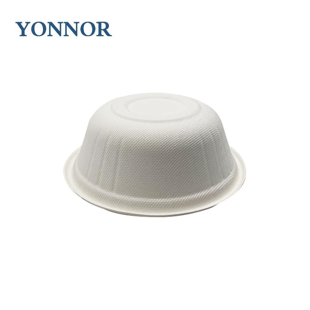 YONNOR Pulp Paper Plates Biodegradable Soup Bowls Disposable Food Packing Container